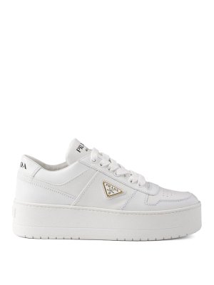 PRADA: trainers - Downtown Bold Leather Sneakers