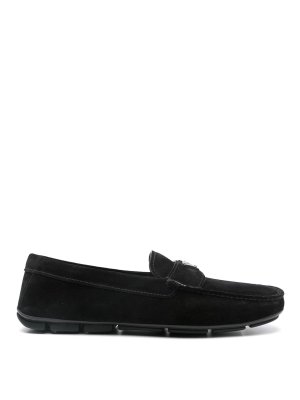 PRADA: classic shoes - Logo-Plaque Loafers