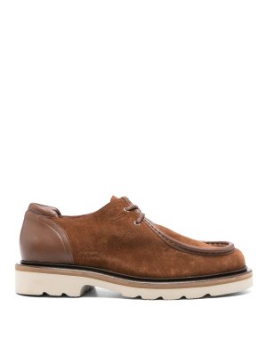 MAISON KITSUNÉ: classic shoes - Suede Leather Derbies