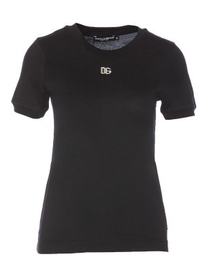Tシャツ・カットソー GIVENCHY Women Tops BW70BF3YAC004 Black Givenchy Logo Cotton T-Shirt - Black - Women | BW70BF3YAC004