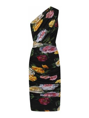 DOLCE & GABBANA: Robe longueur genou - Robe Au Genou - Noir