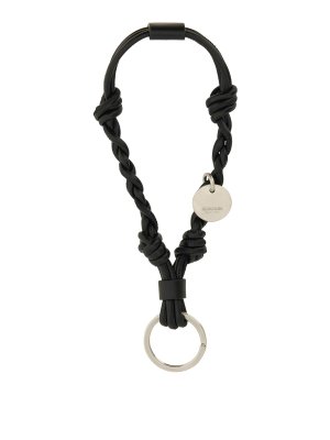 Maison Margiela Leather keyring - Black - Men