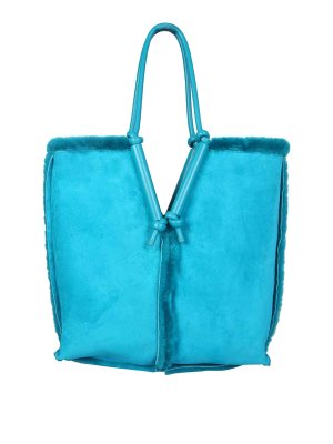 トートバッグ BOTTEGA VENETA SS23 SMALL BOW TOTE BAG (729043_V2FY13150) Bottega Veneta Small Bow Tote Bag - Green - Women