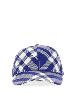 キャップ Burberry SS25 Check logo cap (8100741 SANDIPCHECK) Burberry Baseball cap Check pattern with EKD | TheDoubleF