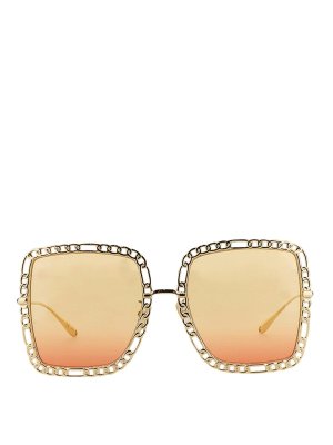 GUCCI: Lunettes - Lunettes - Or