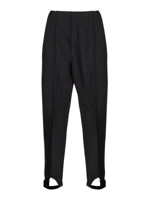 パンツ FABIANA FILIPPI Wide range of trousers Black Montefalco cotton and silk mikado trousers, black for Women