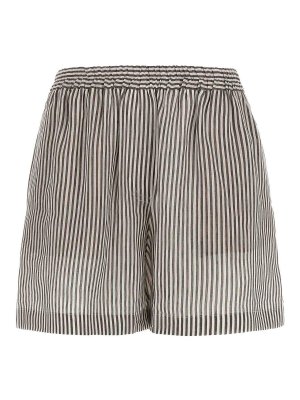 パンツ BURBERRY Women Shorts  Burmudas 8107668 C1410 Beige Check Stretch Cotton Shorts in Archive beige - Women