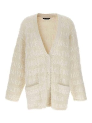 BALENCIAGA: Cardigans - Cardigan - Beige