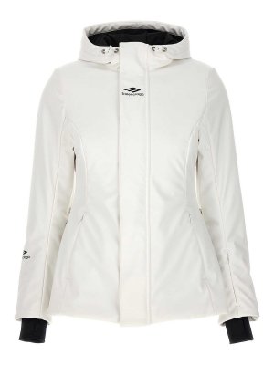 BALENCIAGA: Parkas - Parka - Weiß