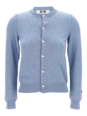 Comme des Garçons Play: Cardigans - Cardigan - Hellblau