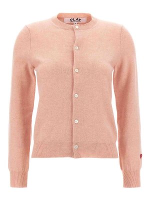 Comme des Garçons Play: Cardigans - Cardigan - Nude