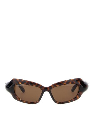 BALENCIAGA: sunglasses - Palazzo Rectangle Sunglasses