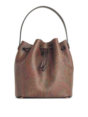 ETRO: borse a tracolla - Borsa A Secchiello Arnica In Misto Cotone