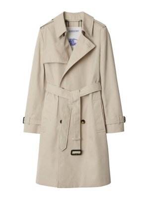 BURBERRY: knee length coats - Beige jacket