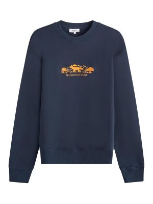 MAISON KITSUNÉ: Sudaderas y suéteres - Sudadera - Azul