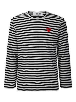 Comme des Garçons Play: t-shirts - T-Shirt Red Emblem