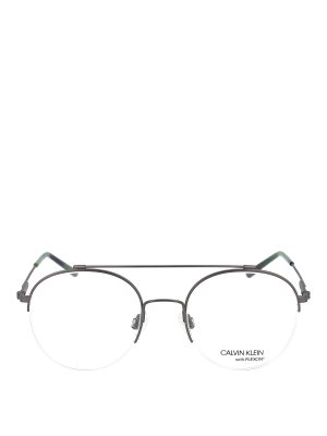 CALVIN KLEIN: Lunettes - Lunettes - Gris