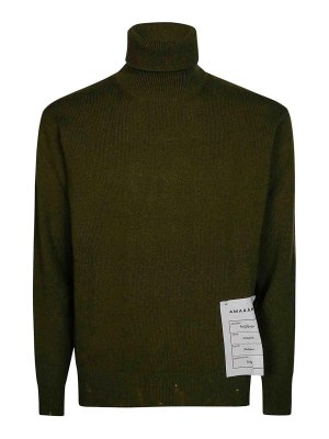 AMARANTO: Cuellos altos y polos - Suéter Con Cuello Alto - Verde