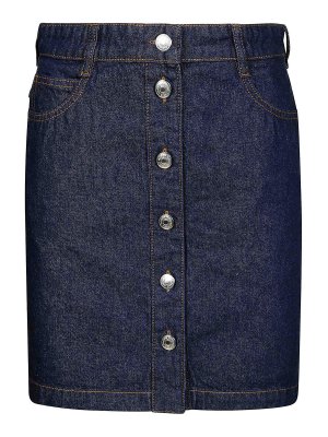 MAISON KITSUNÉ: Mini jupes - Mini Jupe - Bleu