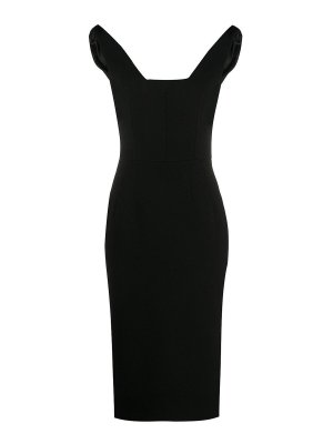 DOLCE & GABBANA: Robe longueur genou - Robe Au Genou - Noir