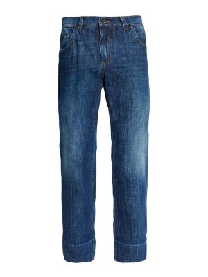 DOLCE & GABBANA: Jeans évasés - Jean Bootcut - Bleu