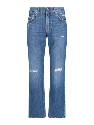 DOLCE & GABBANA: Jeans évasés - Jean Bootcut - Bleu