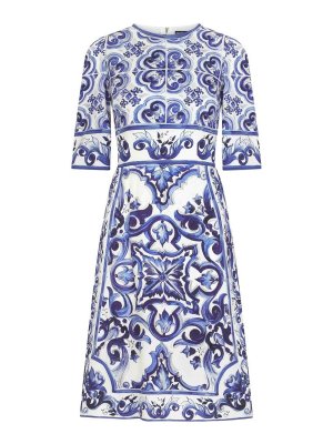 DOLCE & GABBANA: Vestidos media pierna - Vestido Midi - Azul