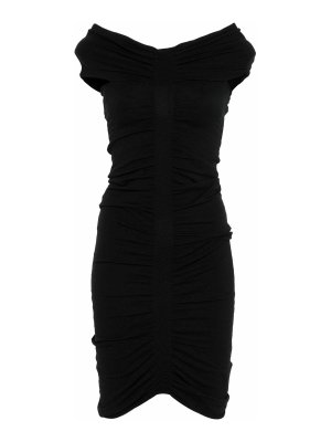 ALEXANDER WANG: short dresses - Off Shoulder Ruched Dress