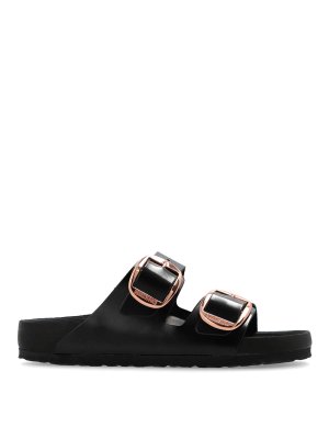 【関税&送料込】Birkenstock Arizona Rivet Border Leather San Arizona Rivet Logo Natural Leather Woven Embossed Black