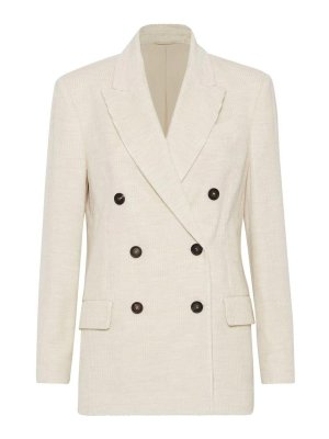 BRUNELLO CUCINELLI: ブレザー - ブレザー - クリーム