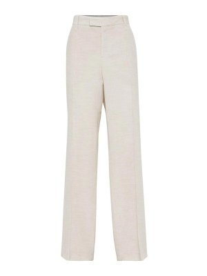 BRUNELLO CUCINELLI: Pantalones casual - Pantalón Casual - Crema