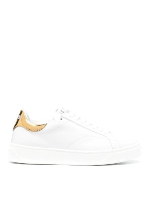 LANVIN: Chaussures de sport - Baskets - Or Blanc