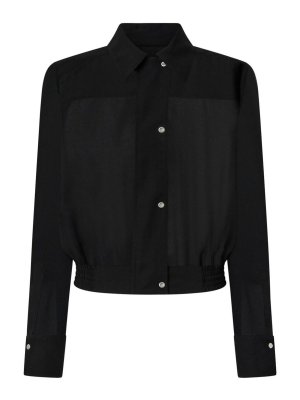 Pinko: shirts - Cheers Georgette Shirt Black Limousine