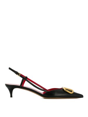 VALENTINO GARAVANI: court shoes - Sling Back Nero