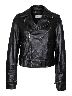 GOLDEN GOOSE: leather jacket - Black leather jacket