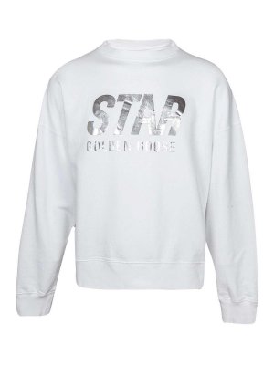 GOLDEN GOOSE: maglia collo rotondo - Felpa Crewneck In Cotone Colore Bianco