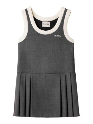 MIU MIU: short dresses - Grisaille Mini Dress