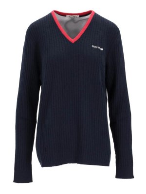 MIU MIU: t-shirts - Scollo V