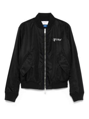 OFF-WHITE: Chaquetas Bomber - Chaqueta Bomber - Negro