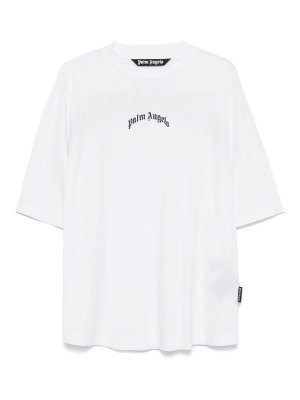 Palm Angels: t-shirt - T-shirt con logo curvo