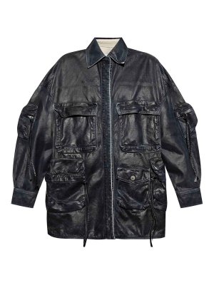 ジャケット THE ATTICO DENIM JACKETS Distressed denim jacket in blue - The Attico | Mytheresa