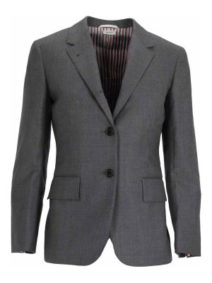 THOM BROWNE: cappotti corti - Fit 1 - Cappotto sportivo classico in twill