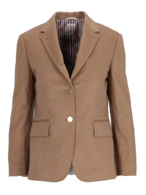 THOM BROWNE: knee length coats - Fit 1 - Classic Sportcoat In  Solid Jacket