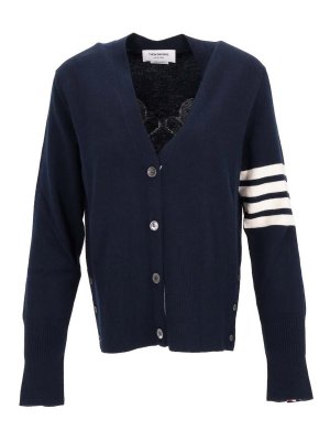 THOM BROWNE: Cardigans - Cardigan - Dunkelblau