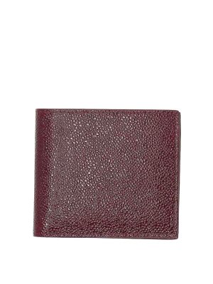 THOM BROWNE: wallets & purses - Billfold In Pebble Lucido Leather