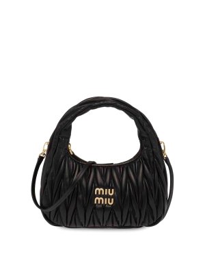 MIU MIU: cross body bags - Wander Matelass Nappa Leather Hobo Bag