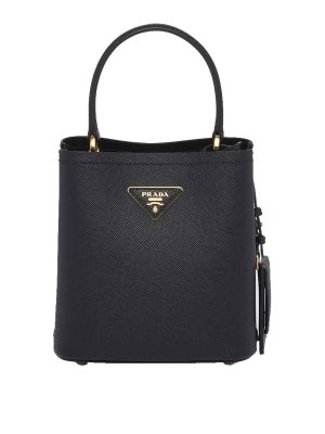 PRADA: cross body bags - Small Saffiano Leather Panier Bag