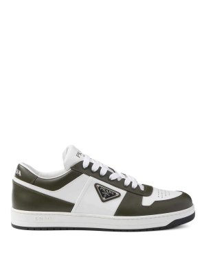 PRADA: trainers - Downtown Colour-Block Leather Sneakers