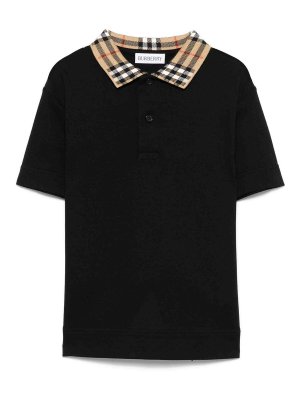 BURBERRY: polo shirts - Kb5 Johane Check Ekd Polo
