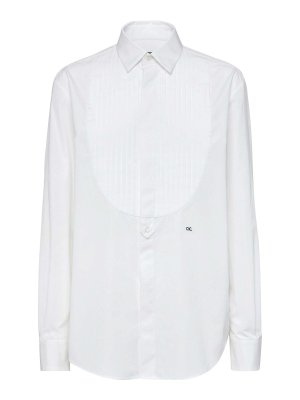 Ganni Stripe Cotton Oversized Tie String Shirt - Black